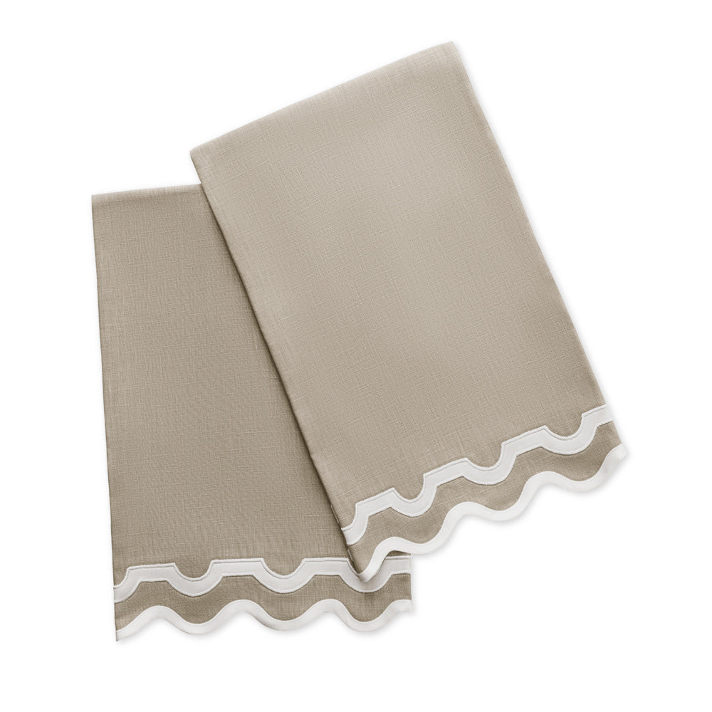 Mirasol Guest Towels set of 2 Oat & Bone 