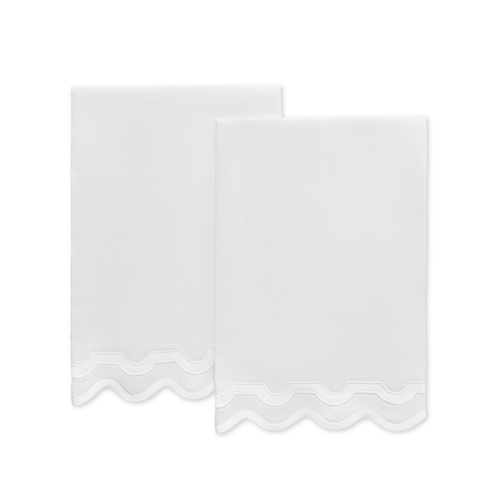 Mirasol Guest Towels set of 2 White & Bone 