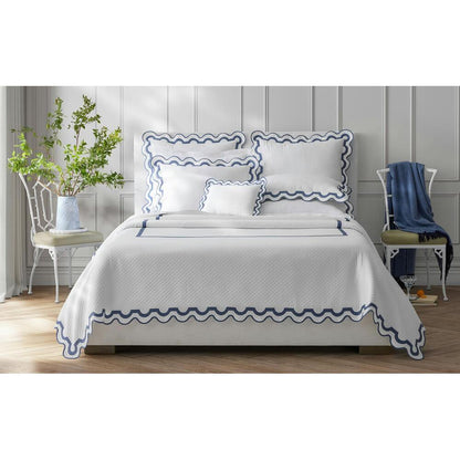 Mirasol Matelasse Sham Azure Standard 1