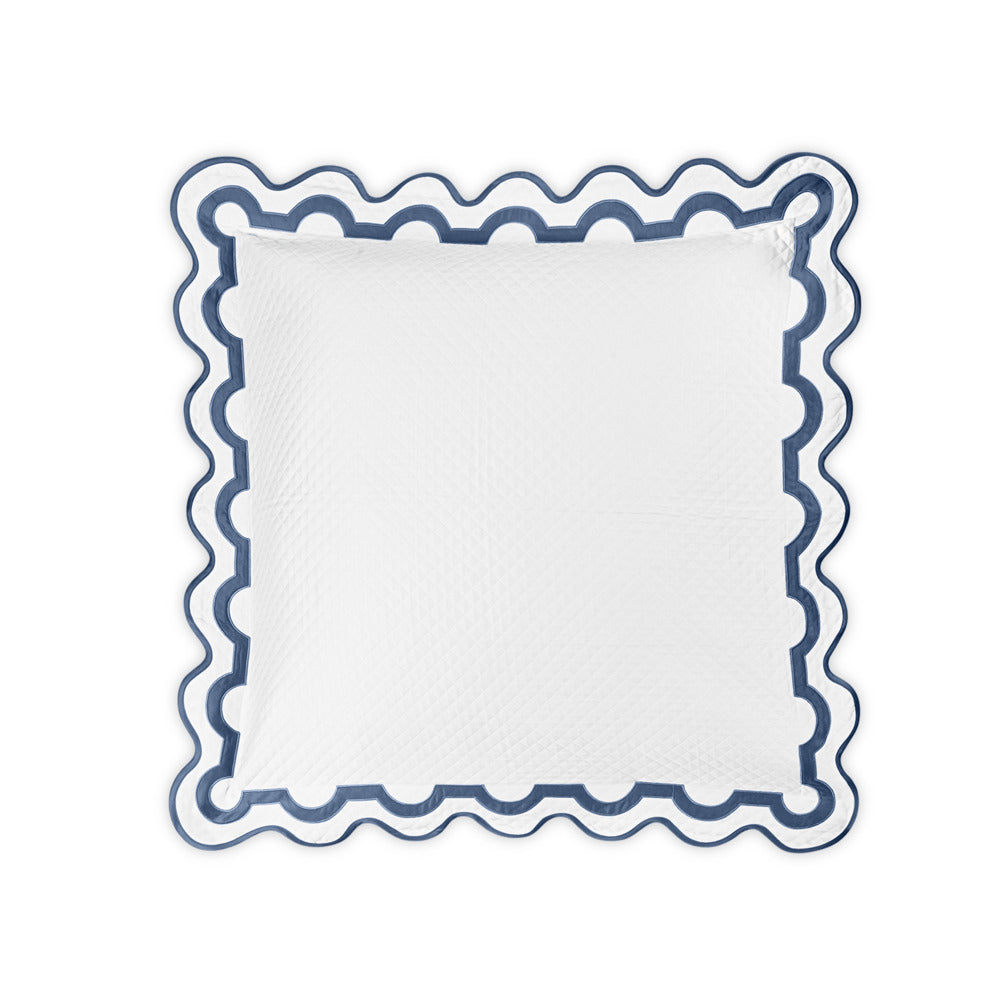 Mirasol Matelasse Sham Steel Blue Euro 