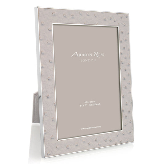 Mist Ostrich & Silver Picture Frame 24mm by Addison Ross