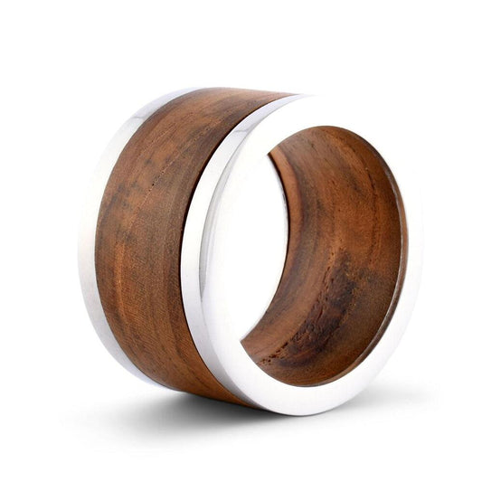 Modern Tribeca Teak Napkin Ring by Vagabond House 