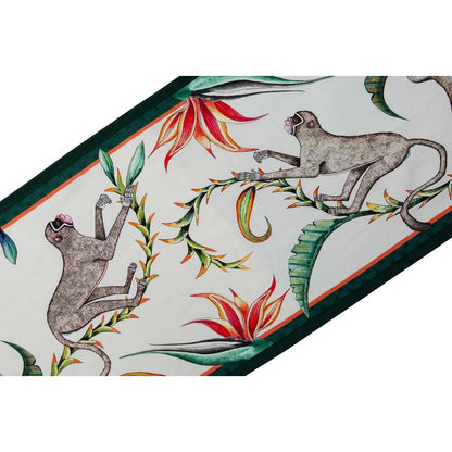 Monkey Paradise Table Runner - Chalk by Ngala Trading Company Additional Image - 1