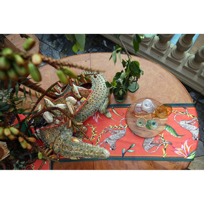 Monkey Paradise Table Runner - Coral by Ngala Trading Company Additional Image - 3
