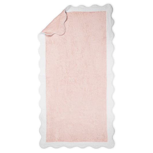 Neptune Pool Towel Blush & White 