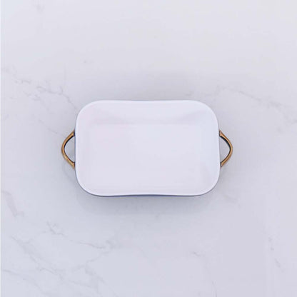 Ceramic Rectangular Baker with Gold Handles by Beatriz Ball Additional Image 2