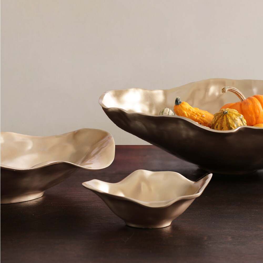 Sierra Modern Maia Oval Bowl - Gold by Beatriz Ball Additional Image 9