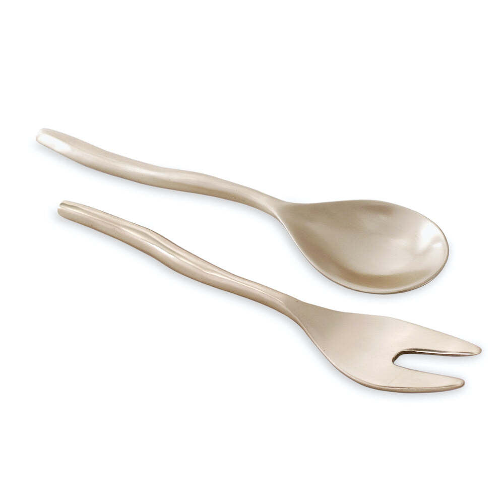 Sierra Modern Maia Salad Servers - Gold by Beatriz Ball Additional Image 1