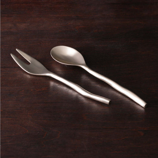 Sierra Modern Maia Salad Servers - Gold by Beatriz Ball