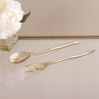 Sierra Modern Maia Salad Servers - Shiny Gold by Beatriz Ball