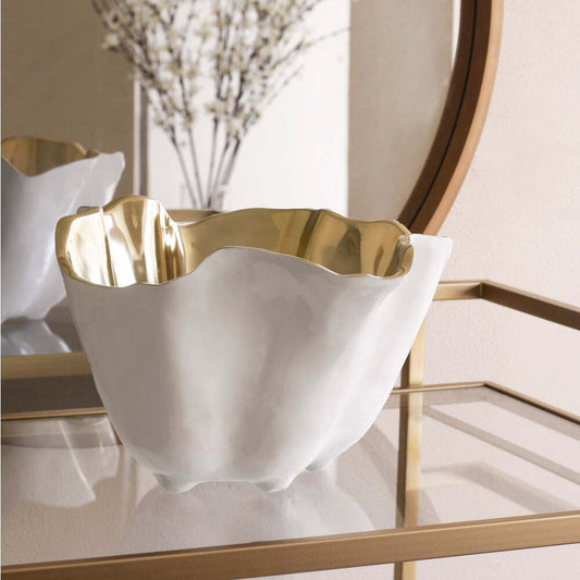 Thanni Ice Bucket - White & Gold by Beatriz Ball