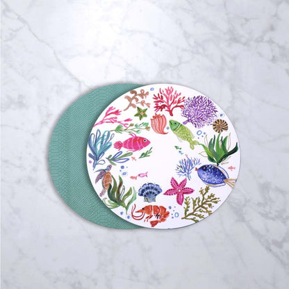 Vida Croc Reversible 15.5" Round Placemats Set of 4 by Beatriz Ball Additional Image 15