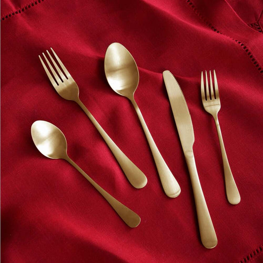 Vida Droplet Stainless Flatware Set of 5 by Beatriz Ball