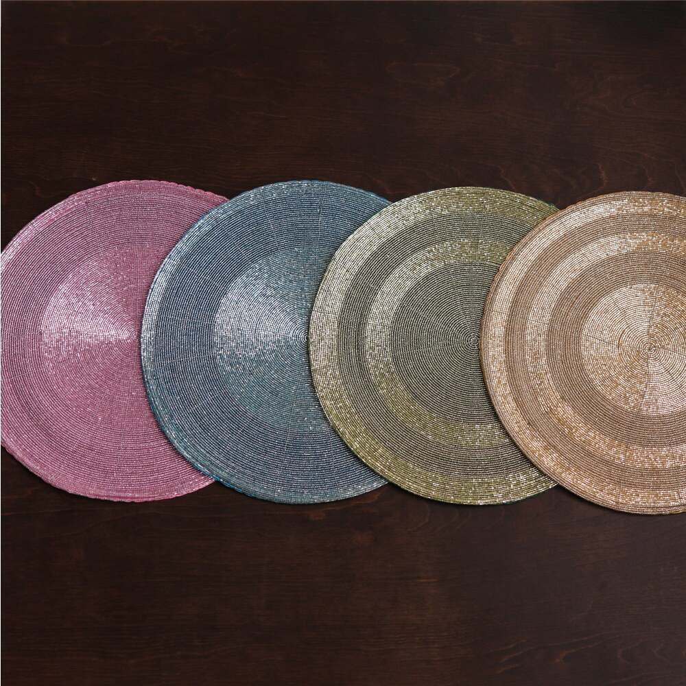 Vida Round Beaded Placemats Set of 4 by Beatriz Ball Additional Image 1