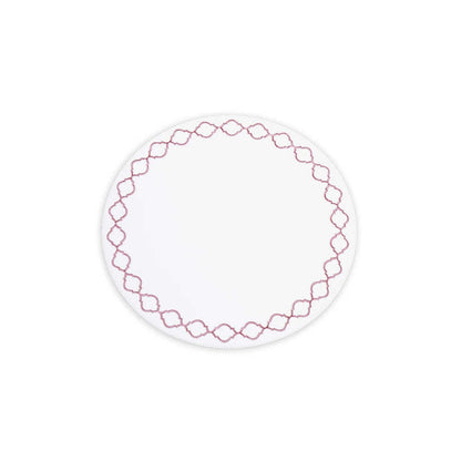 Vida Round Embroidered Quatrefoil 15.5" Round Placemats Set of 4 by Beatriz Ball Additional Image 3