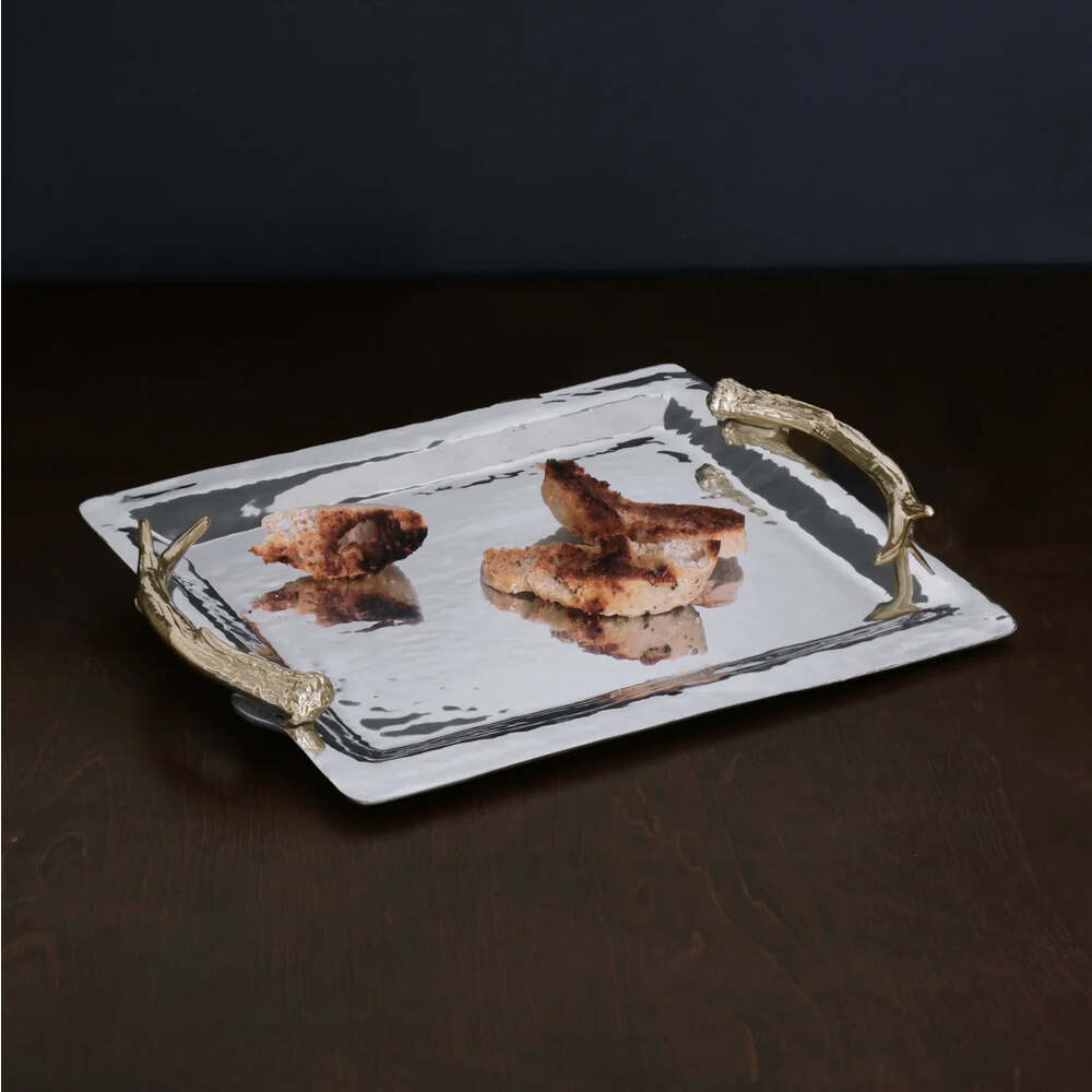 Western Antler Emerson Tray with Gold Handles by Beatriz Ball Additional Image 2