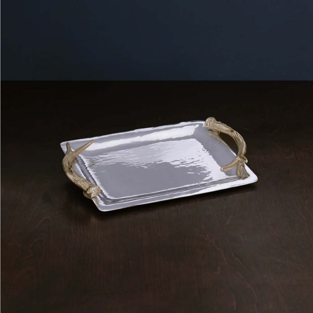 Western Antler Emerson Tray with Gold Handles by Beatriz Ball Additional Image 3