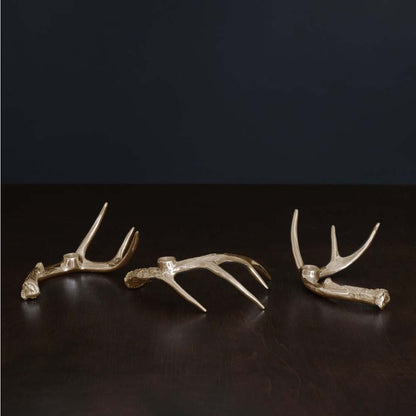 Western Sierra Modern Antler Candlestick - Gold Set of 3 by Beatriz Ball Additional Image 1