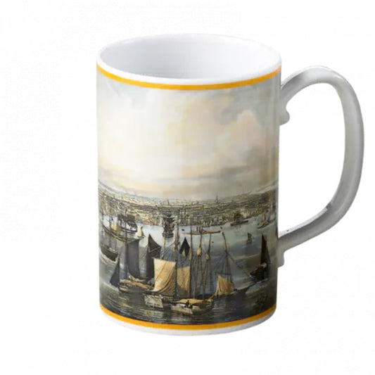 New York Harbor Map Mug by Mottahedeh