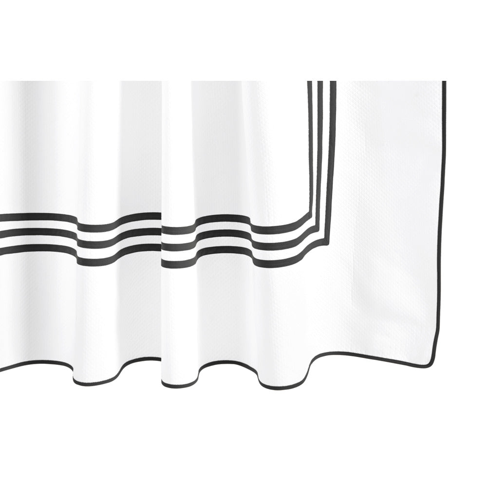Newport 72" W x 72" L Shower Curtain Black 