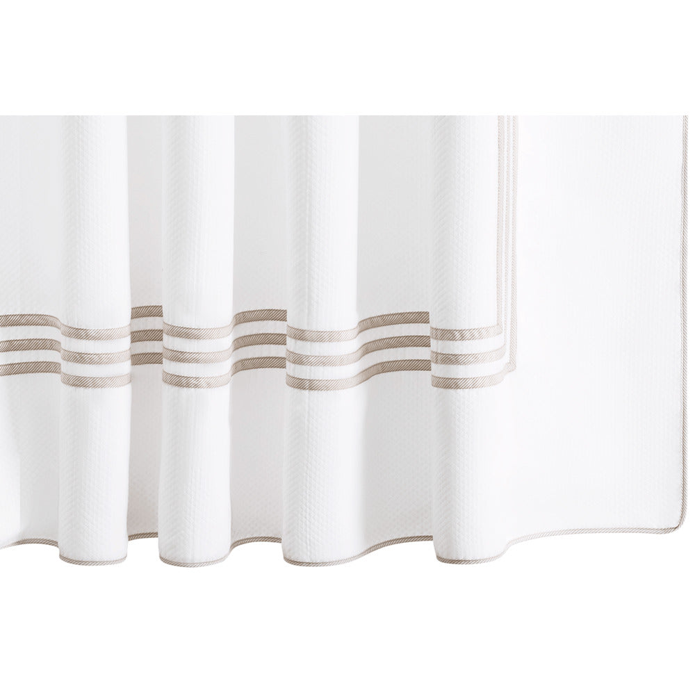 Newport 72" W x 72" L Shower Curtain Tan Stripe 