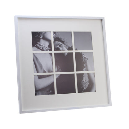 Nine Aperture White Wall Hanging Frame by Addison Ross