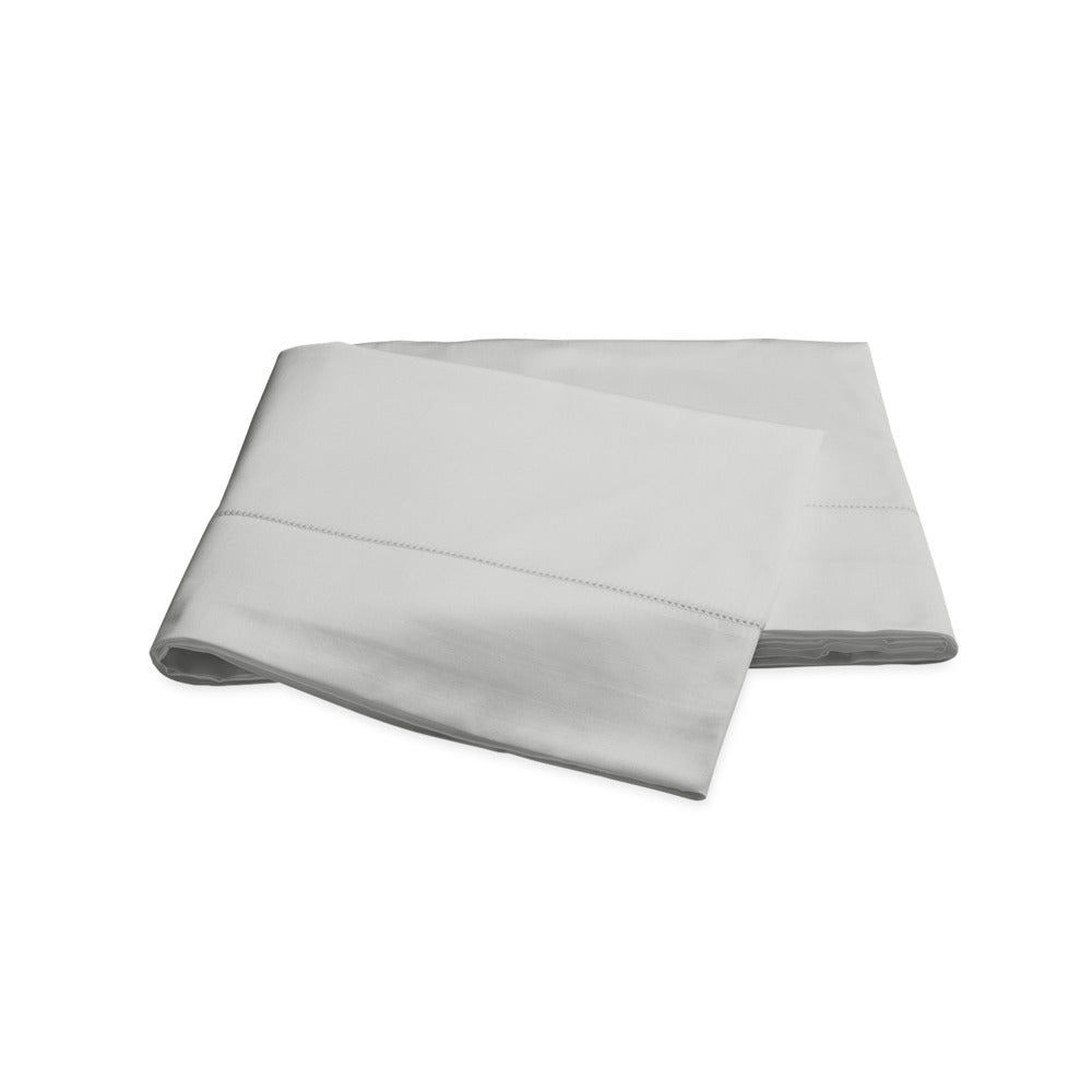 Nocturne Hemstitch Flat Sheet Silver 