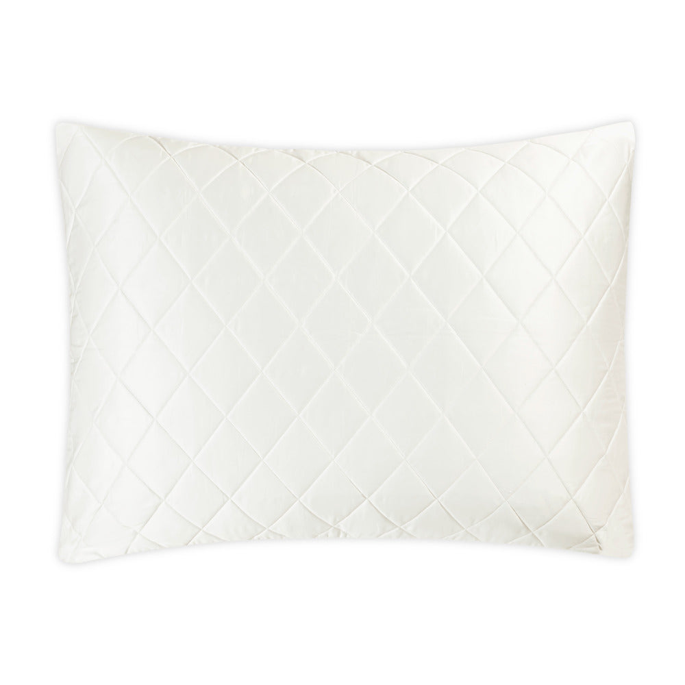 Nocturne Quilt Sham Bone Oversize Quilted Euro 