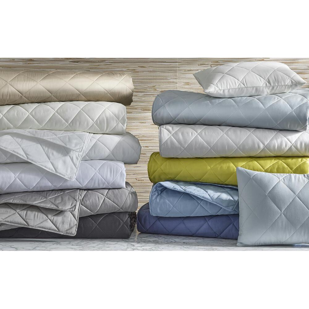 Nocturne Quilt Sham Bone Quilted Standard 2