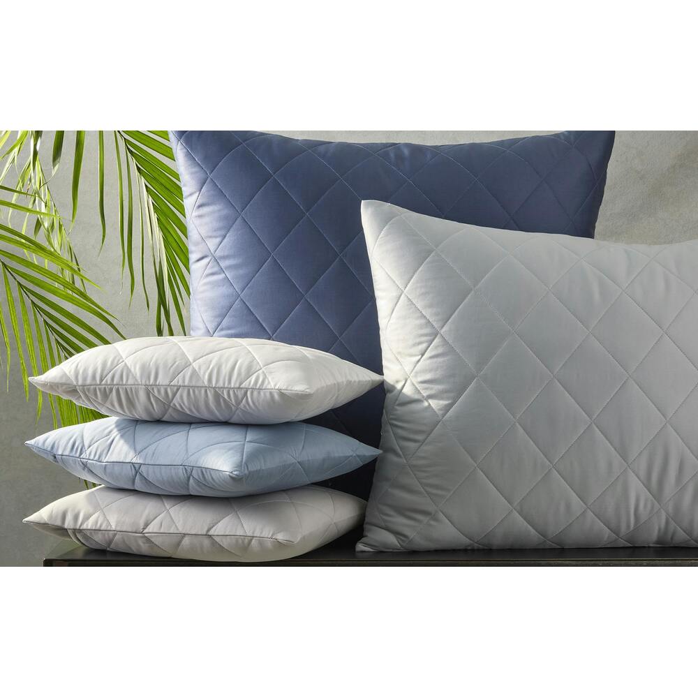 Nocturne Quilt Sham Bone Quilted Standard 6