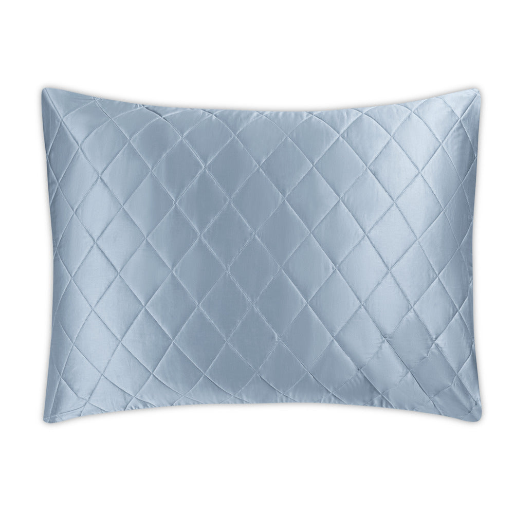 Nocturne Quilt Sham Hazy Blue Oversize Quilted Euro 