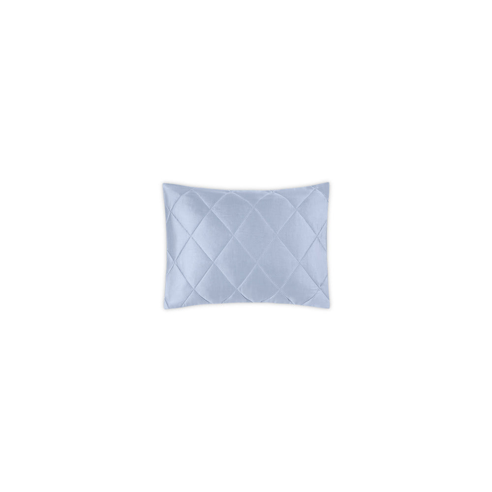 Nocturne Quilt Sham Hazy Blue Quilted Boudoir 