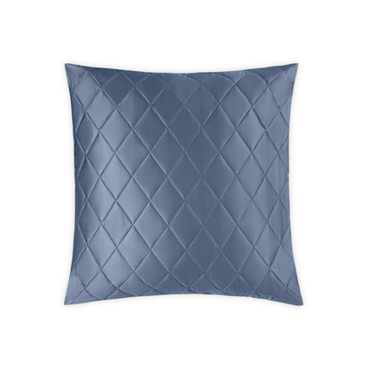 Nocturne Quilt Sham Steel Blue Quilted Euro 