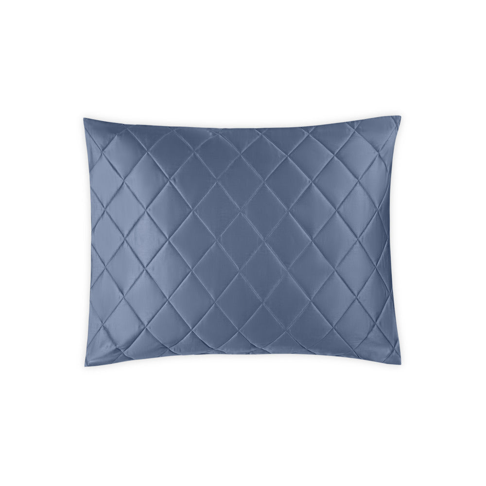 Nocturne Quilt Sham Steel Blue Quilted Standard 