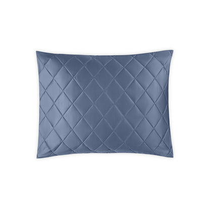 Nocturne Quilt Sham Steel Blue Quilted Standard 