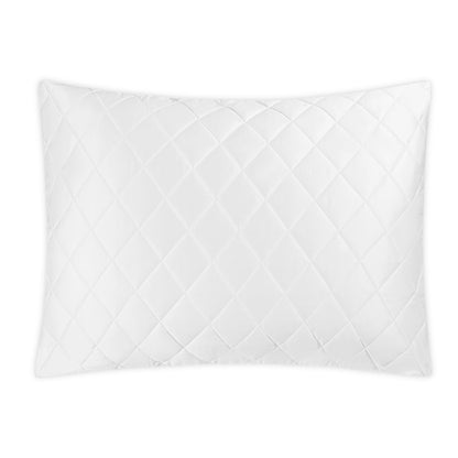 Nocturne Quilt Sham White Oversize Quilted Euro 