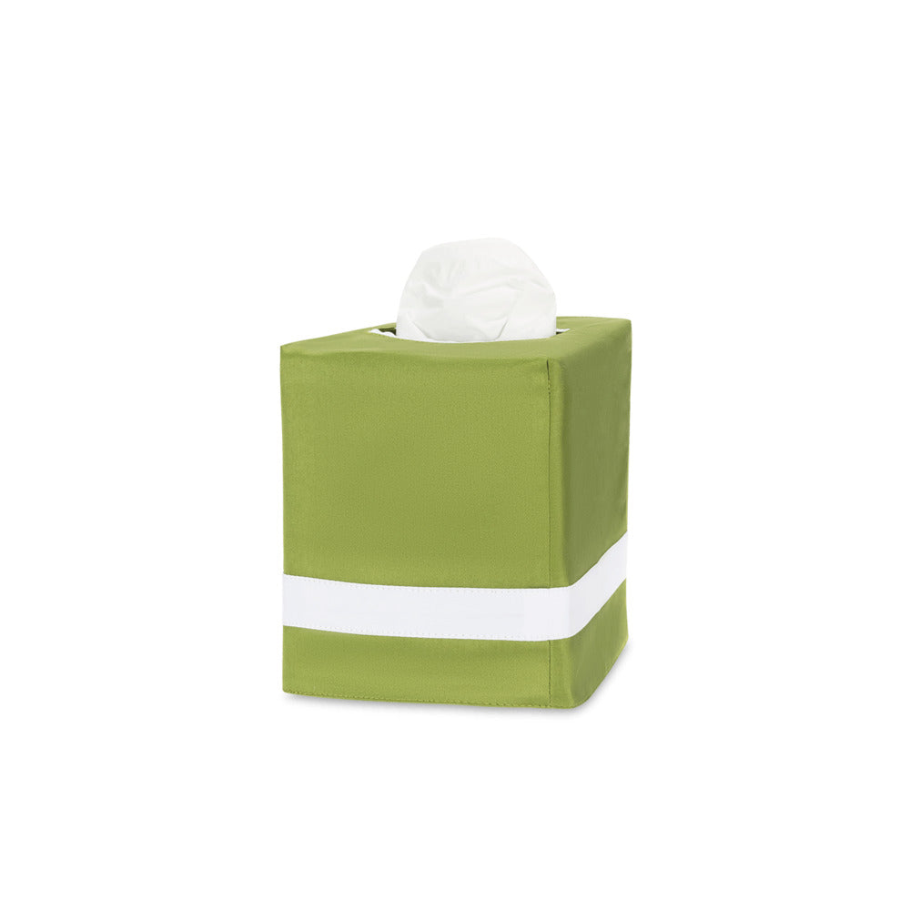 Nocturne Tissue Box Cover Grass & White 
