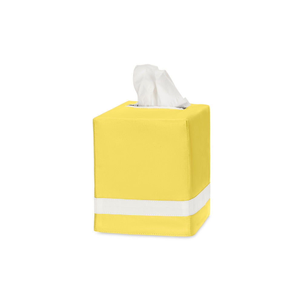 Nocturne Tissue Box Cover Lemon & Bone 