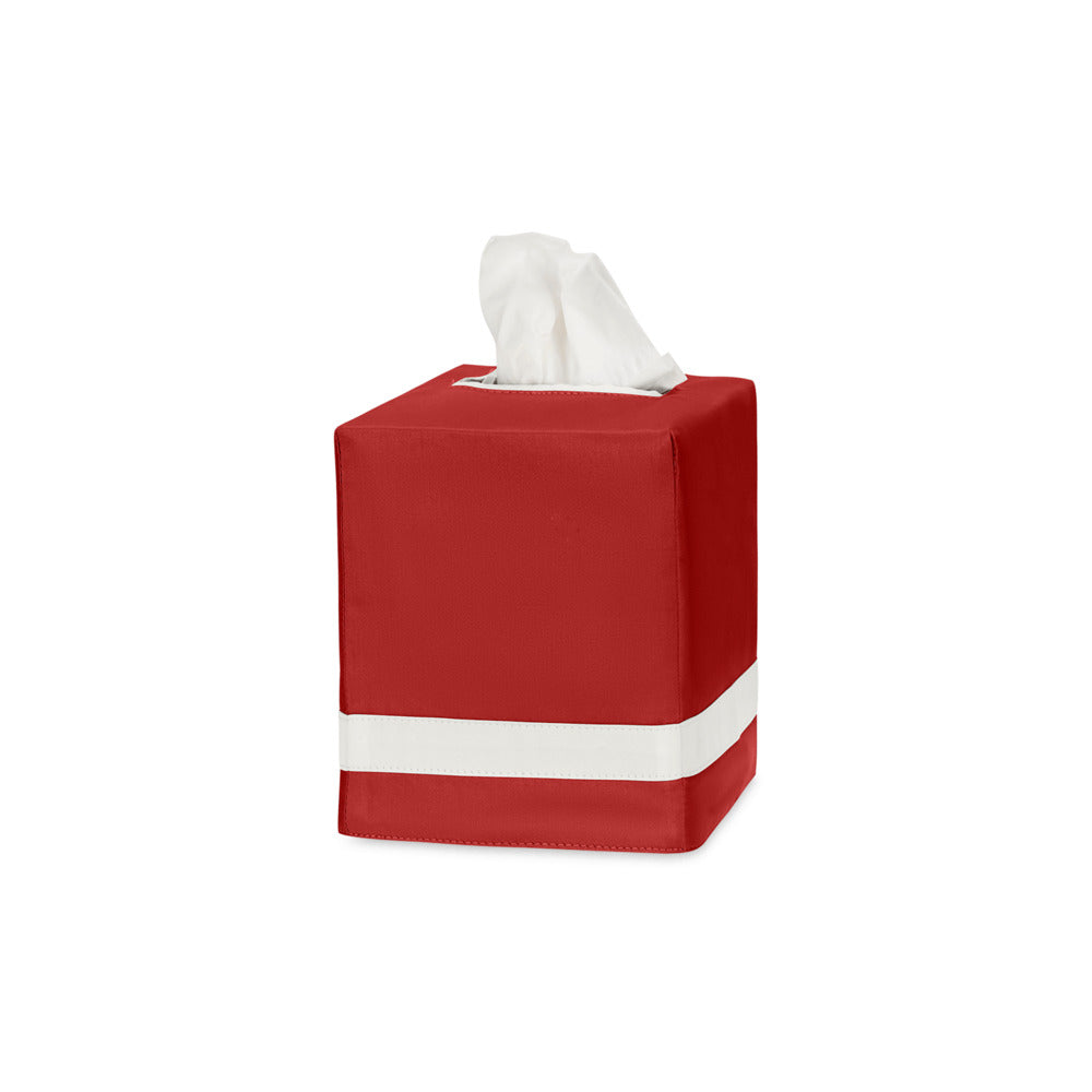 Nocturne Tissue Box Cover Scarlet & Bone 