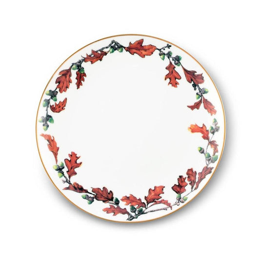 Norwood Acorn Bone China Round Salad Plate by Vagabond House 
