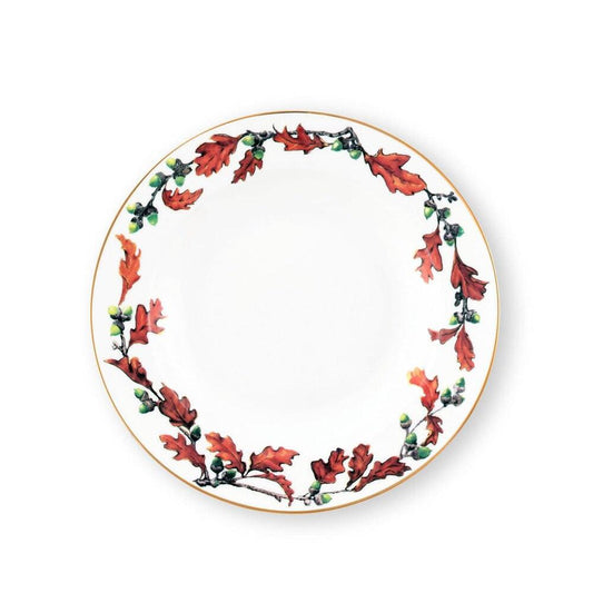 Norwood Acorn Pattern Bone China Soup Plate by Vagabond House 