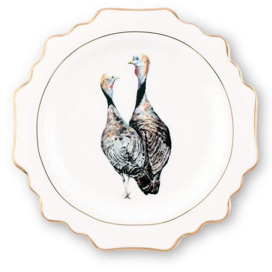 Norwood Narragansett Turkey Bone China Scallop Dinner Plate by Vagabond House 