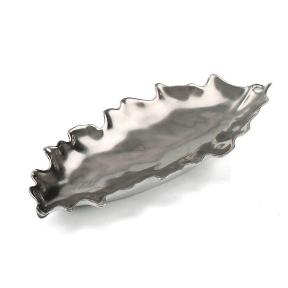 Oak Platinum Leaf Dish by William Yeoward 