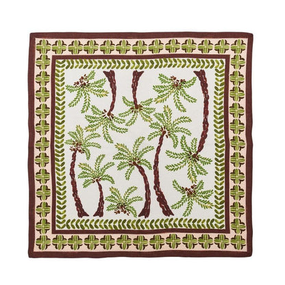 Oasis Napkin in Ivory - Green & Brown - Set of 4 by Kim Seybert 4