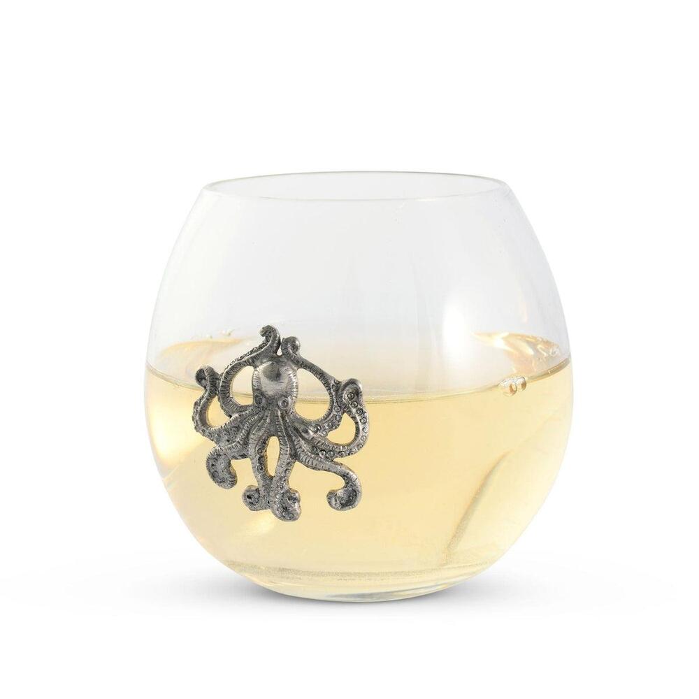 Octopus Stemless Wine Glass by Vagabond House 1
