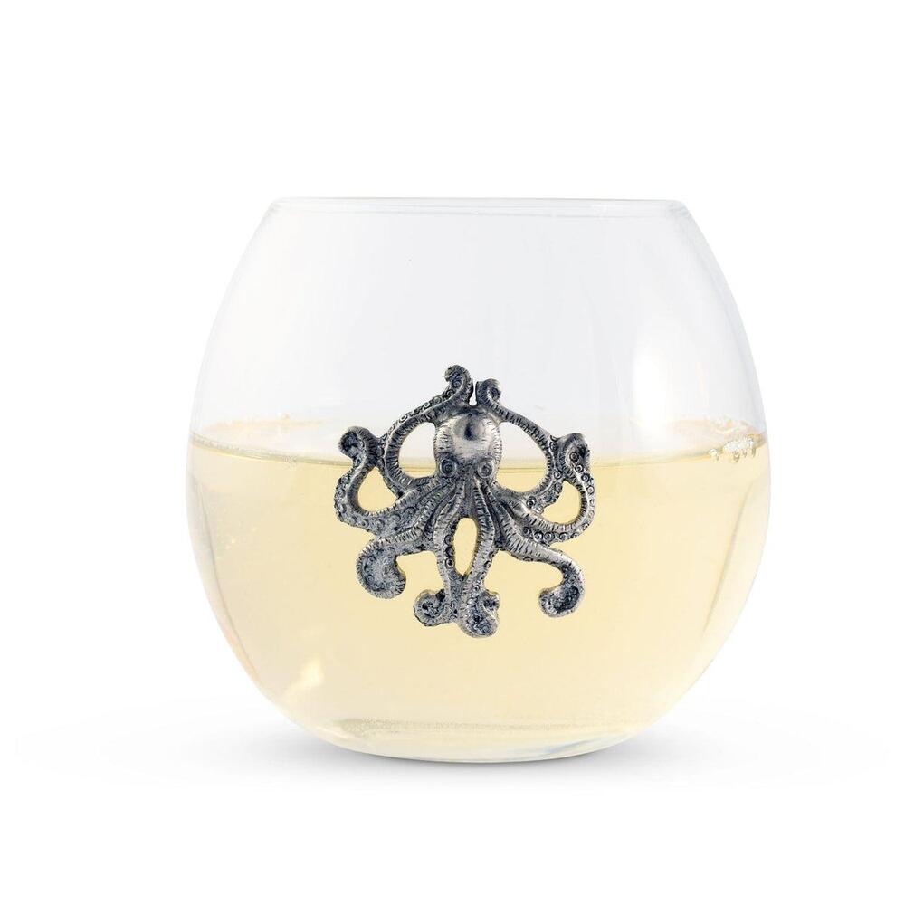 Octopus Stemless Wine Glass by Vagabond House 
