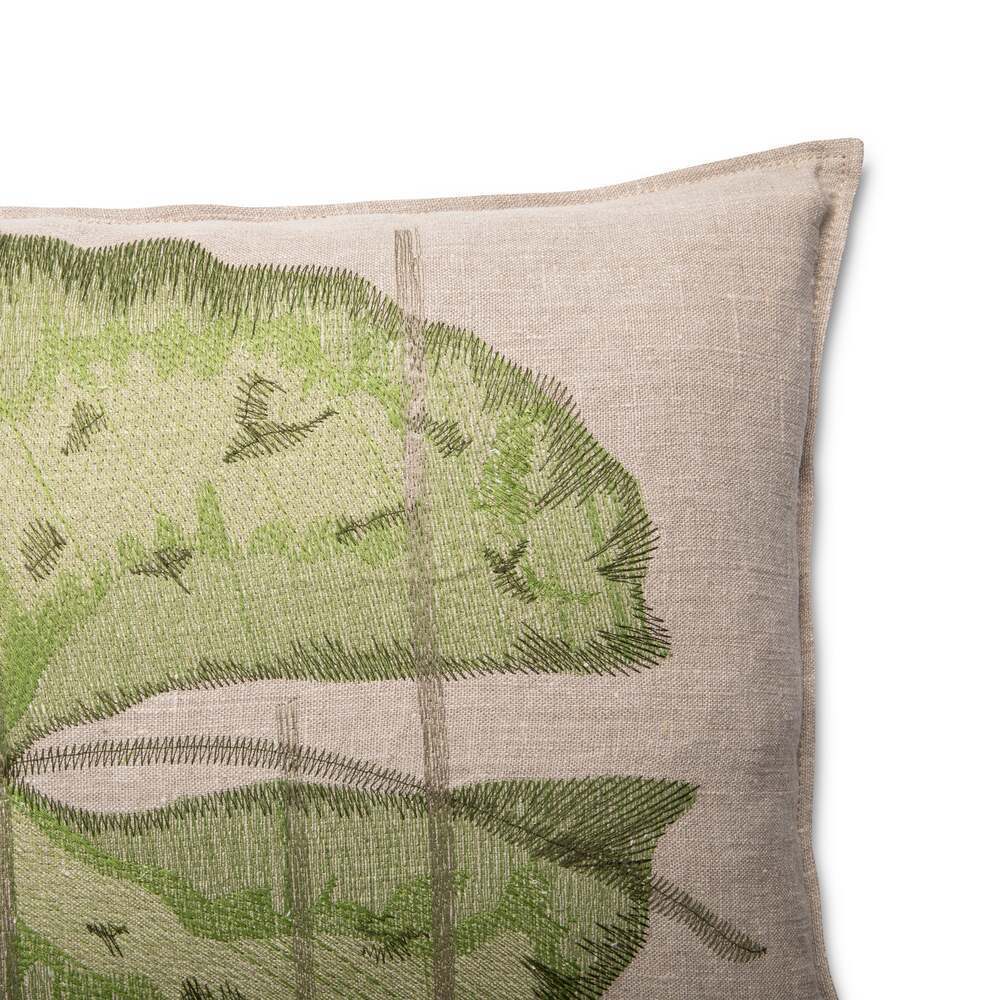 Okavango Green Embroidered Pillow by Ngala Trading Company Additional Image - 1