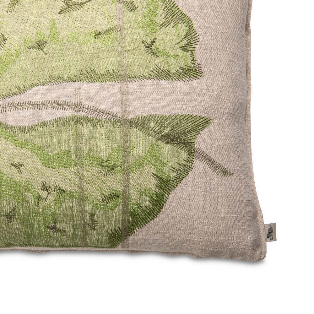 Okavango Green Embroidered Pillow by Ngala Trading Company Additional Image - 2