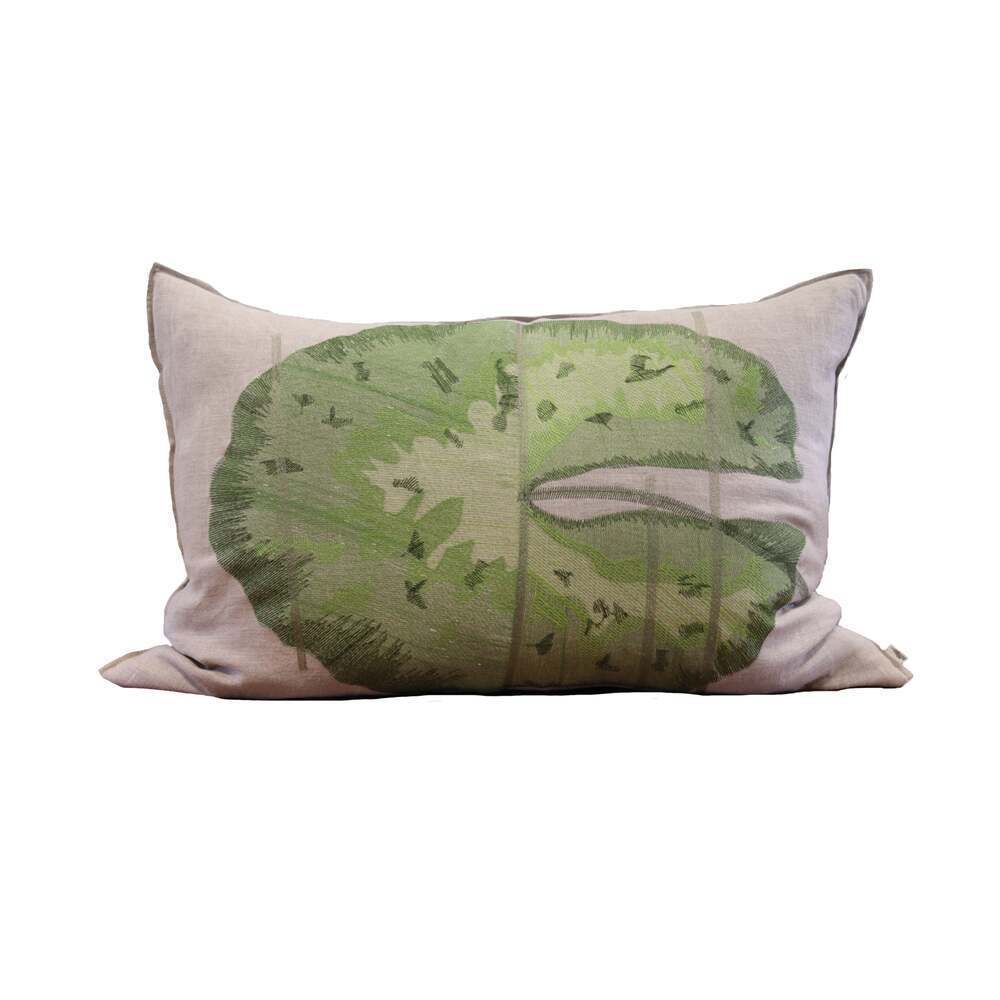 Okavango Green Embroidered Pillow by Ngala Trading Company Additional Image - 4