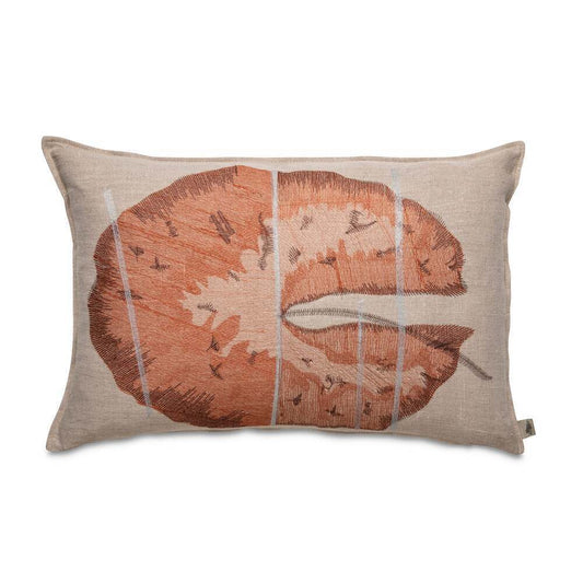 Okavango Rust Embroidered Pillow by Ngala Trading Company